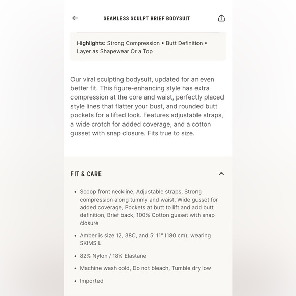 SKIMS Seamless Sculpt Brief Bodysuit - Picture 5 of 5